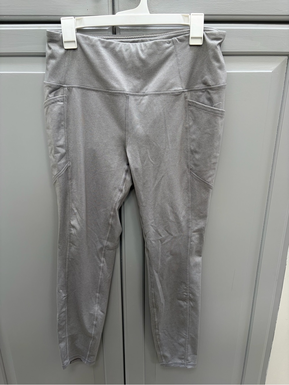 RBX Light Gray High-Rise Leggings with Side Pockets